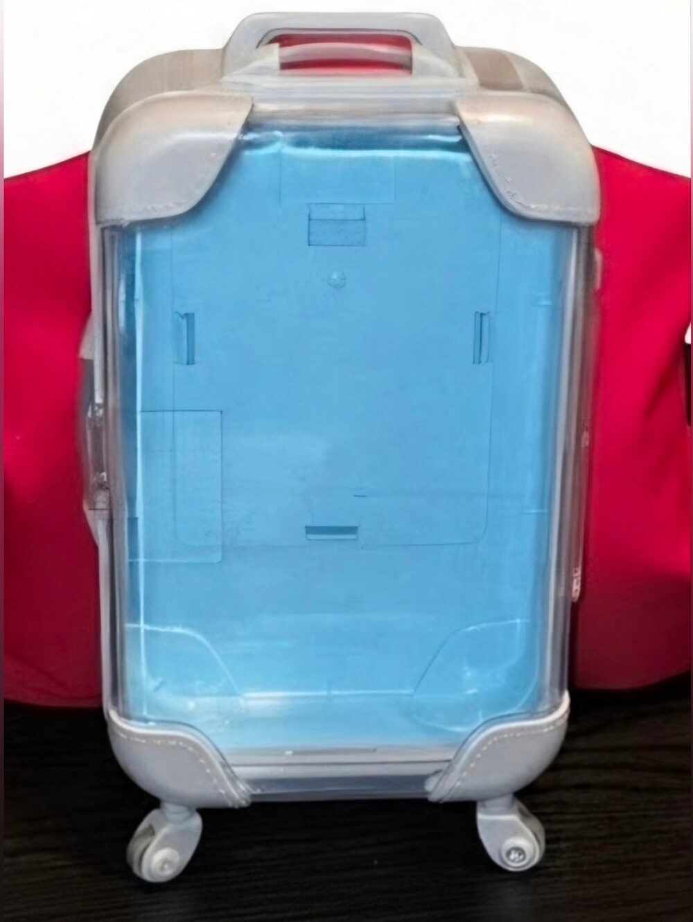 9 inch Mini Travel Suitcase Luggage Trolley Opens for Child Doll Play